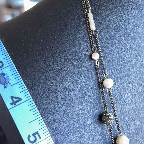 Loft Necklace Black Silver Pearl Crystal $18ea or Bundle3/$30 - Picture 7 of 10